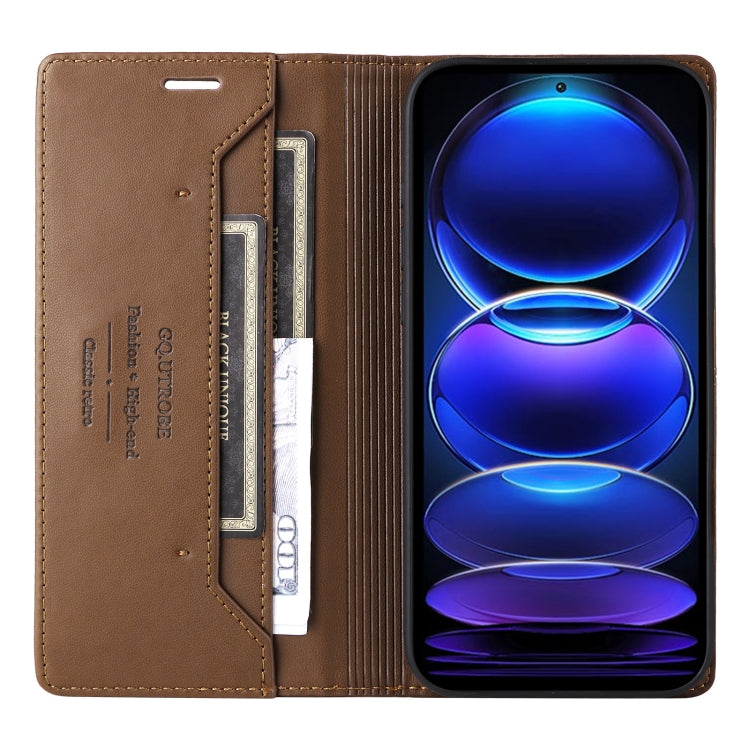 For Redmi Note 12 Pro+ GQUTROBE G01 RFID Anti-theft Leather Phone Case