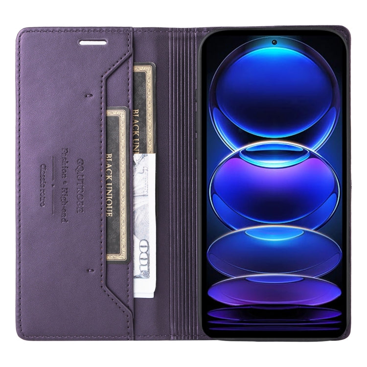 For Redmi Note 12 Pro+ GQUTROBE G01 RFID Anti-theft Leather Phone Case