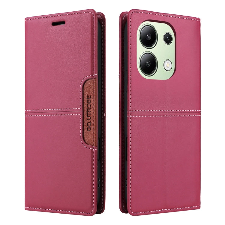 For Redmi Note 13 4G GQUTROBE G01 RFID Anti-theft Leather Phone Case
