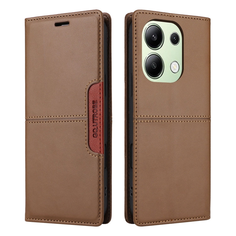 For Redmi Note 13 4G GQUTROBE G01 RFID Anti-theft Leather Phone Case