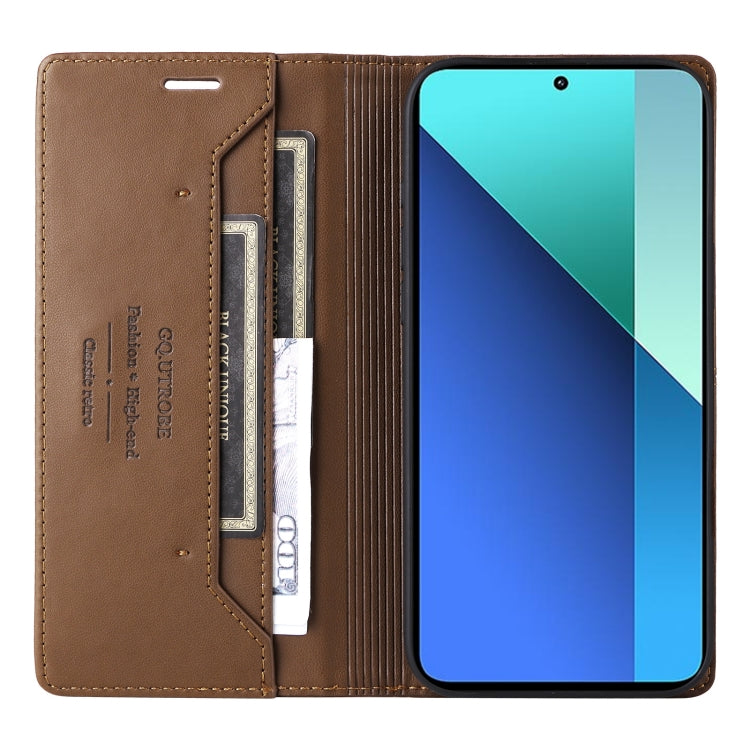 For Redmi Note 13 4G GQUTROBE G01 RFID Anti-theft Leather Phone Case