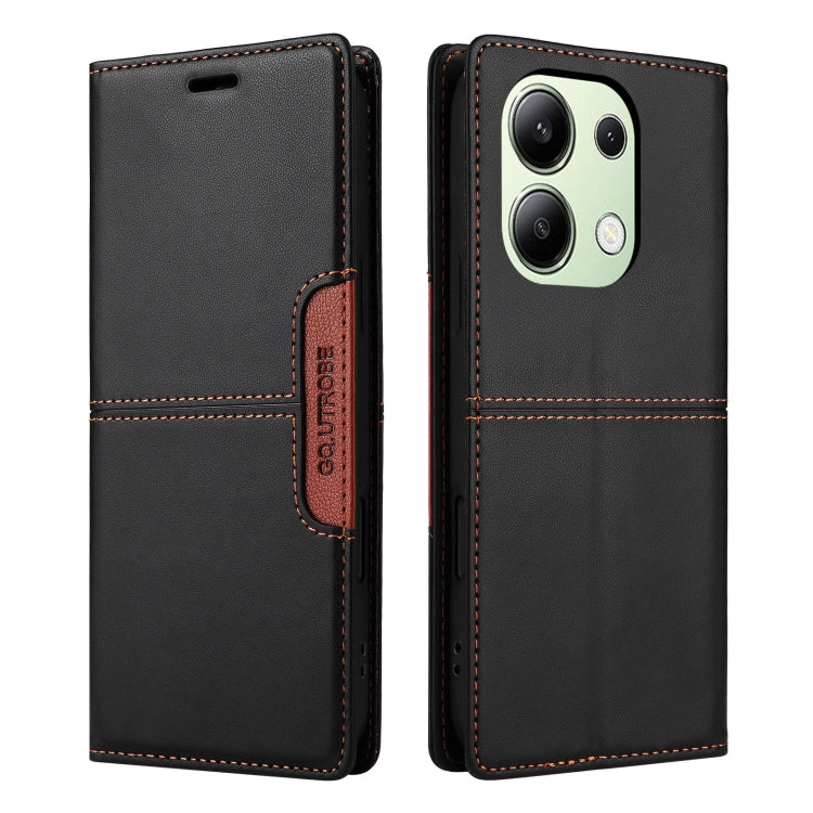 For Redmi Note 13 4G GQUTROBE G01 RFID Anti-theft Leather Phone Case