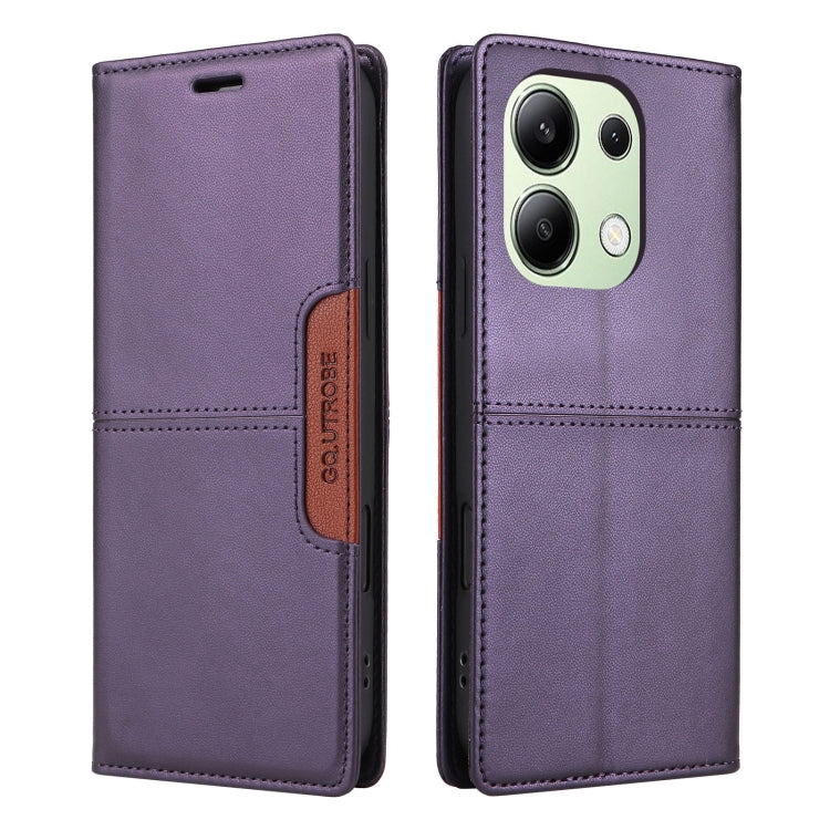 For Redmi Note 13 4G GQUTROBE G01 RFID Anti-theft Leather Phone Case
