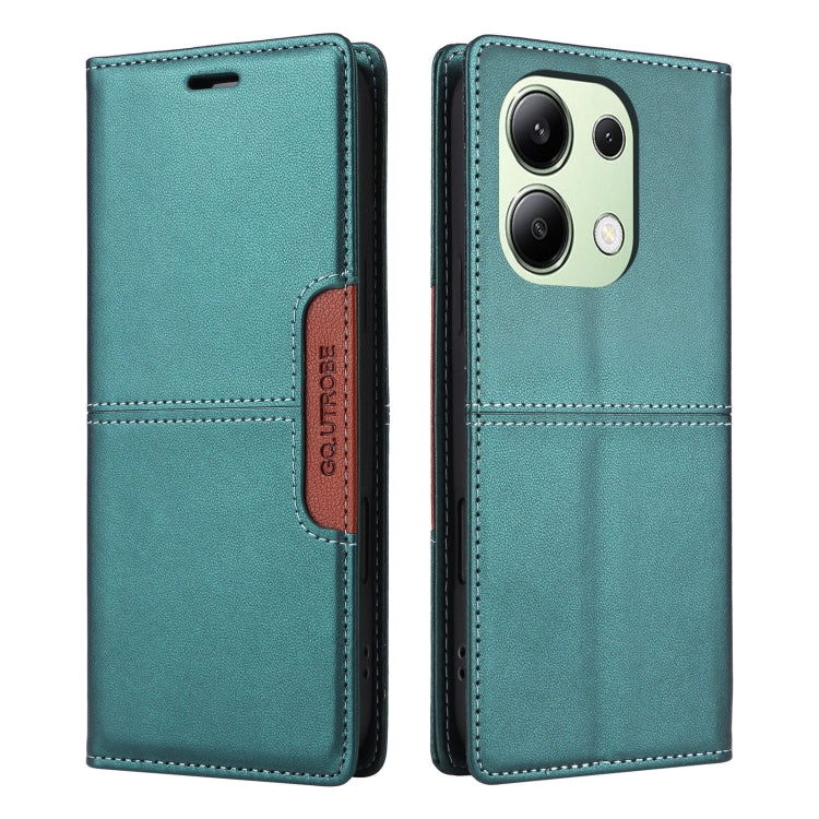 For Redmi Note 13 4G GQUTROBE G01 RFID Anti-theft Leather Phone Case