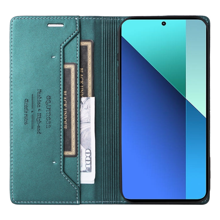 For Redmi Note 13 4G GQUTROBE G01 RFID Anti-theft Leather Phone Case