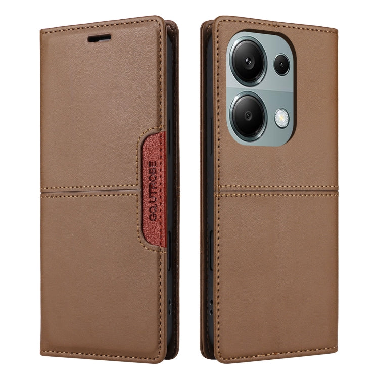 For Redmi Note 13 5G GQUTROBE G01 RFID Anti-theft Leather Phone Case