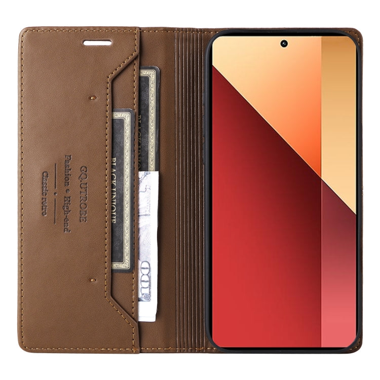 For Redmi Note 13 5G GQUTROBE G01 RFID Anti-theft Leather Phone Case