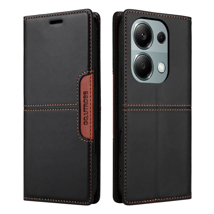 For Redmi Note 13 5G GQUTROBE G01 RFID Anti-theft Leather Phone Case