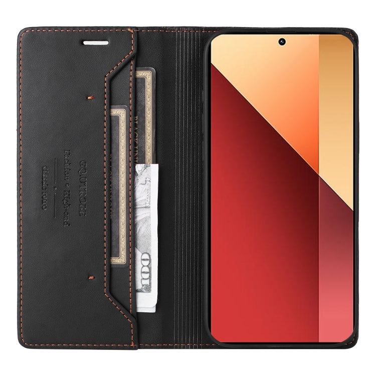 For Redmi Note 13 5G GQUTROBE G01 RFID Anti-theft Leather Phone Case
