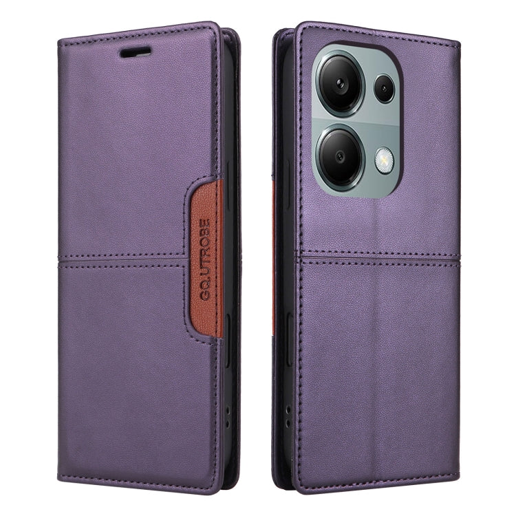 For Redmi Note 13 5G GQUTROBE G01 RFID Anti-theft Leather Phone Case