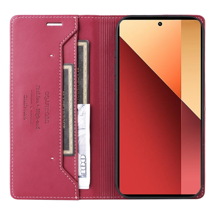 For Redmi Note 13 Pro 4G GQUTROBE G01 RFID Anti-theft Leather Phone Case