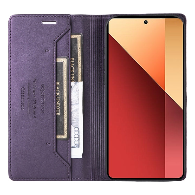 For Redmi Note 13 Pro 4G GQUTROBE G01 RFID Anti-theft Leather Phone Case