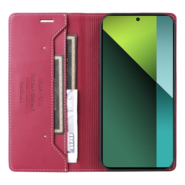For Redmi Note 13 Pro 5G GQUTROBE G01 RFID Anti-theft Leather Phone Case