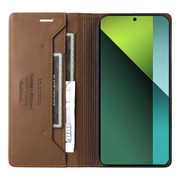For Redmi Note 13 Pro 5G GQUTROBE G01 RFID Anti-theft Leather Phone Case