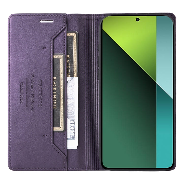 For Redmi Note 13 Pro 5G GQUTROBE G01 RFID Anti-theft Leather Phone Case