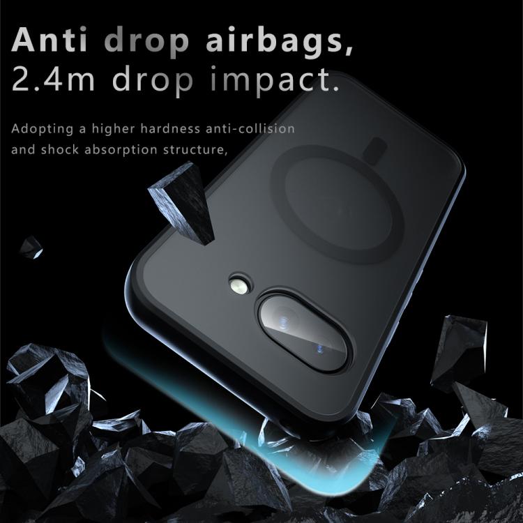 For Google Pixel 9a Armor MagSafe PC Hybrid TPU Phone Case - Frosted Black