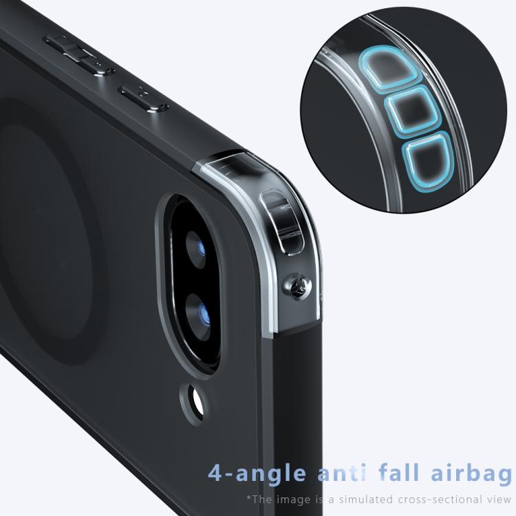 For Google Pixel 9a Armor MagSafe PC Hybrid TPU Phone Case - Frosted Black