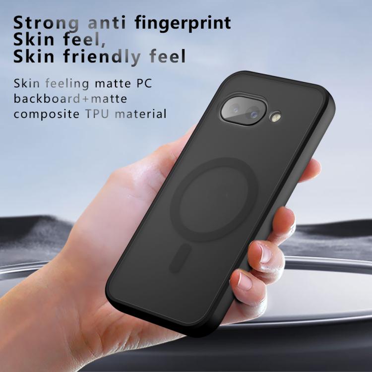 For Google Pixel 9a Armor MagSafe PC Hybrid TPU Phone Case - Frosted Black