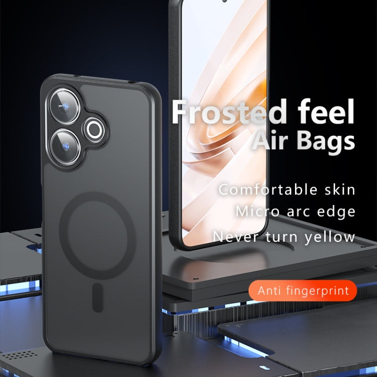 For Redmi 13 4G Global / 5G Global Armor MagSafe PC Hybrid TPU Phone Case - Frosted Black