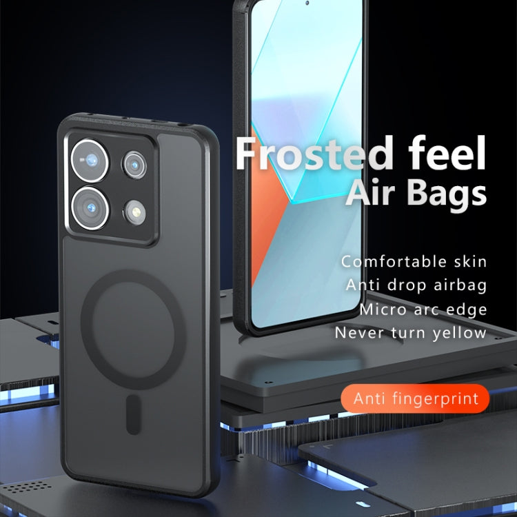 For Redmi Note 13 Pro Armor MagSafe PC Hybrid TPU Phone Case - Frosted Black