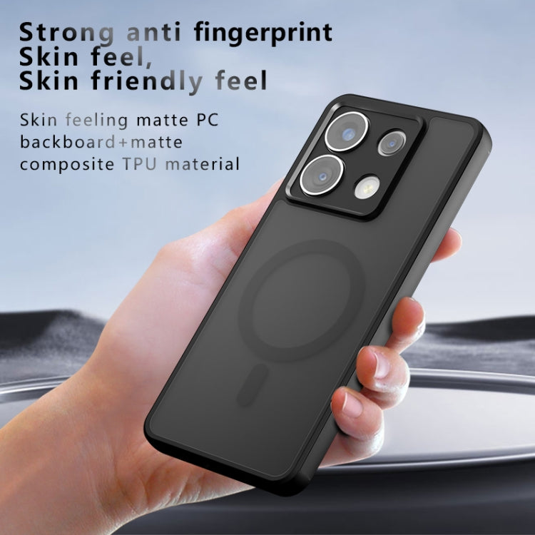 For Redmi Note 13 Pro Armor MagSafe PC Hybrid TPU Phone Case - Frosted Black