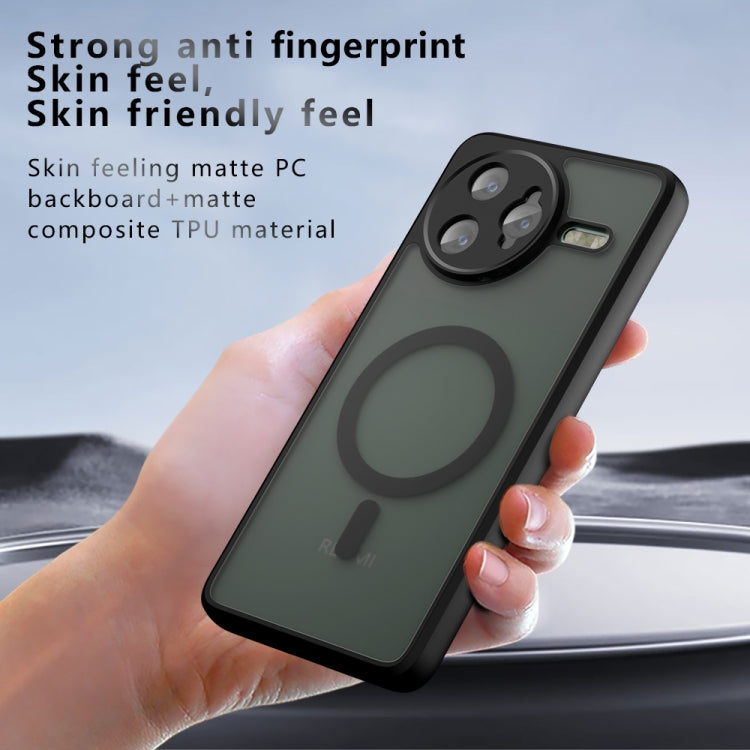 For Redmi K80 Pro Armor MagSafe PC Hybrid TPU Phone Case - Frosted Black