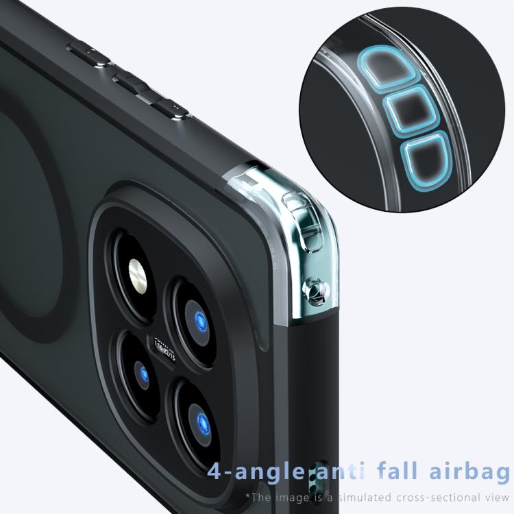 For Redmi Note 14 Pro+ 5G Armor MagSafe PC Hybrid TPU Phone Case - Frosted Black