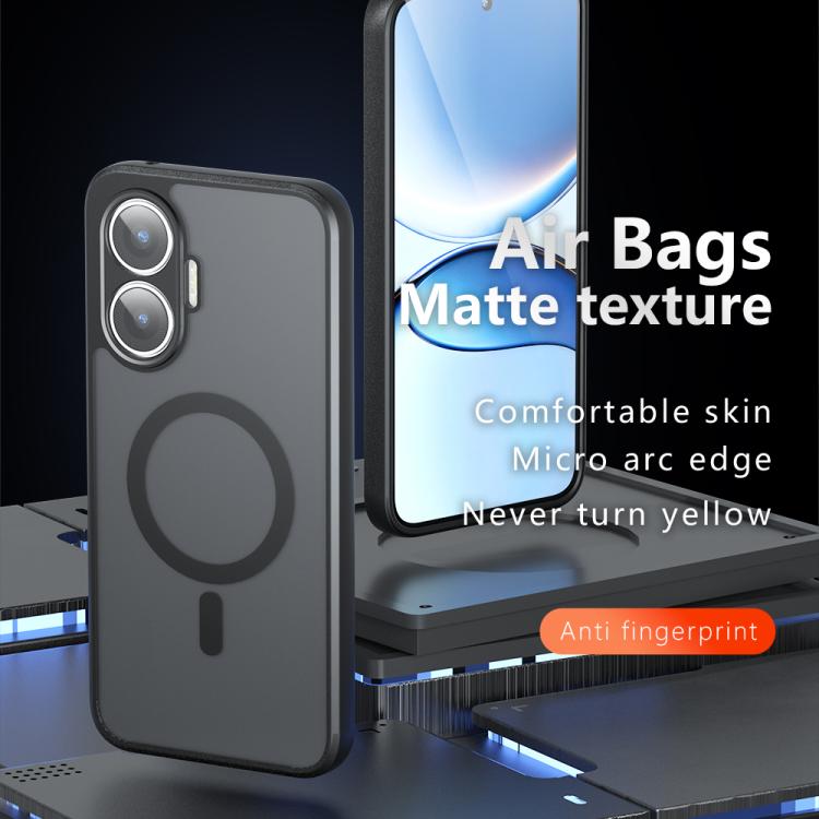 For Redmi Turbo 4 Pro / Xiaomi Poco F7 Armor MagSafe PC Hybrid TPU Phone Case - Frosted Black