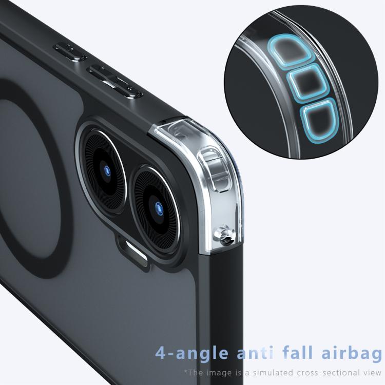 For Redmi Turbo 4 Pro / Xiaomi Poco F7 Armor MagSafe PC Hybrid TPU Phone Case - Frosted Black