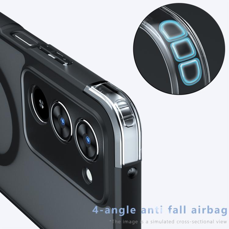 For Redmi 15 5G Global / 15 4G SEA 169mm Armor MagSafe PC Hybrid TPU Phone Case - Frosted Black