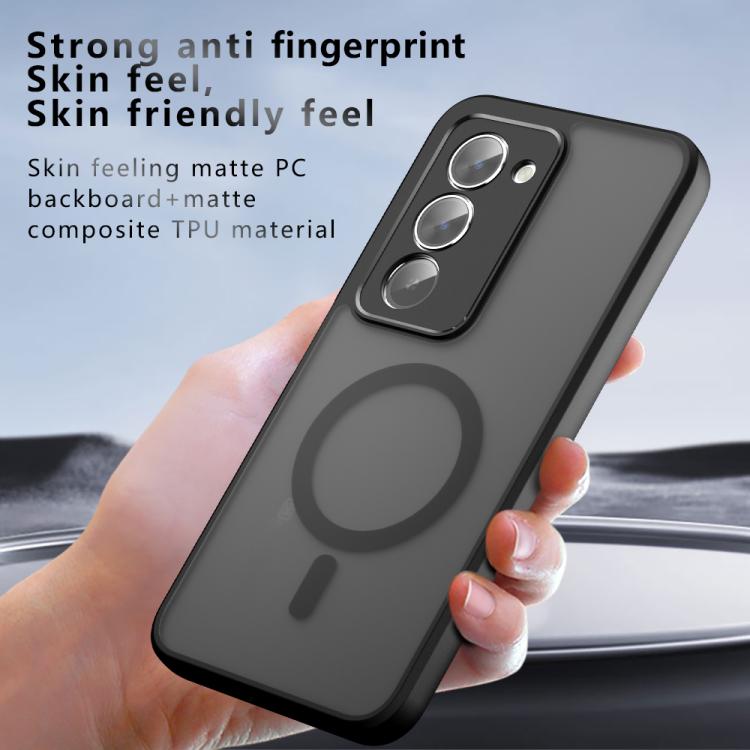 For Redmi 15 5G / 4G EU 171mm Armor MagSafe PC Hybrid TPU Phone Case - Frosted Black