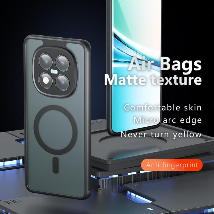 For Redmi Note 15 Pro+ Global 163.3mm Armor MagSafe PC Hybrid TPU Phone Case - Frosted Black