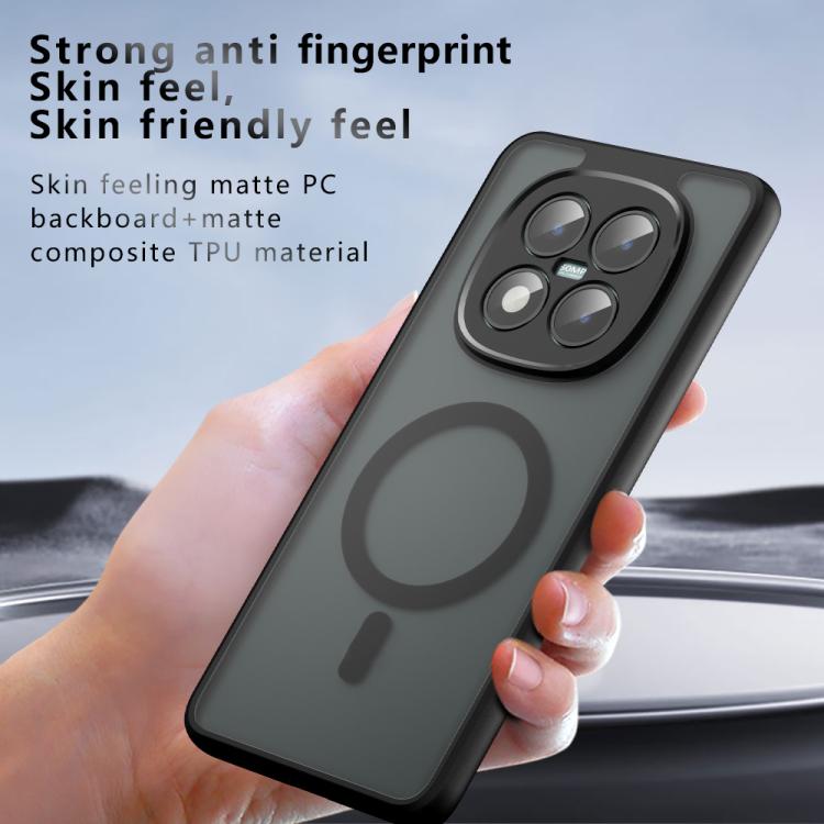 For Redmi Note 15 Pro+ Global 163.3mm Armor MagSafe PC Hybrid TPU Phone Case - Frosted Black