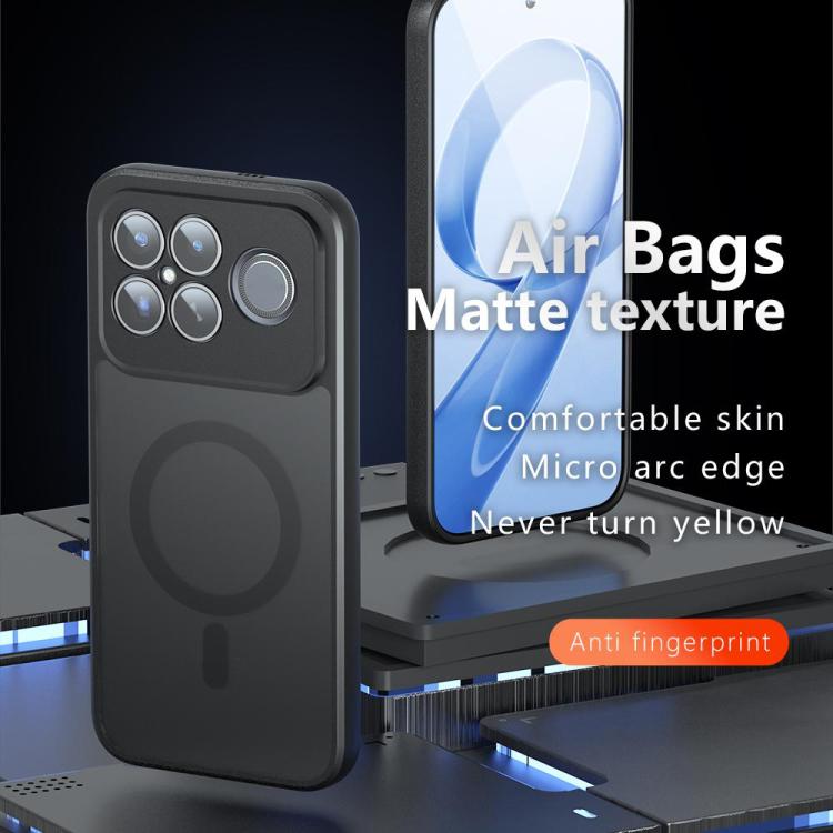 For Redmi K90 Pro Max / Poco F8 Ultra Armor MagSafe PC Hybrid TPU Phone Case - Frosted Black