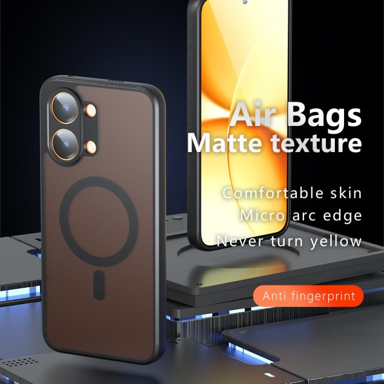 For Redmi Turbo 5 Max / Poco X8 Pro Max Armor MagSafe PC Hybrid TPU Phone Case - Frosted Black