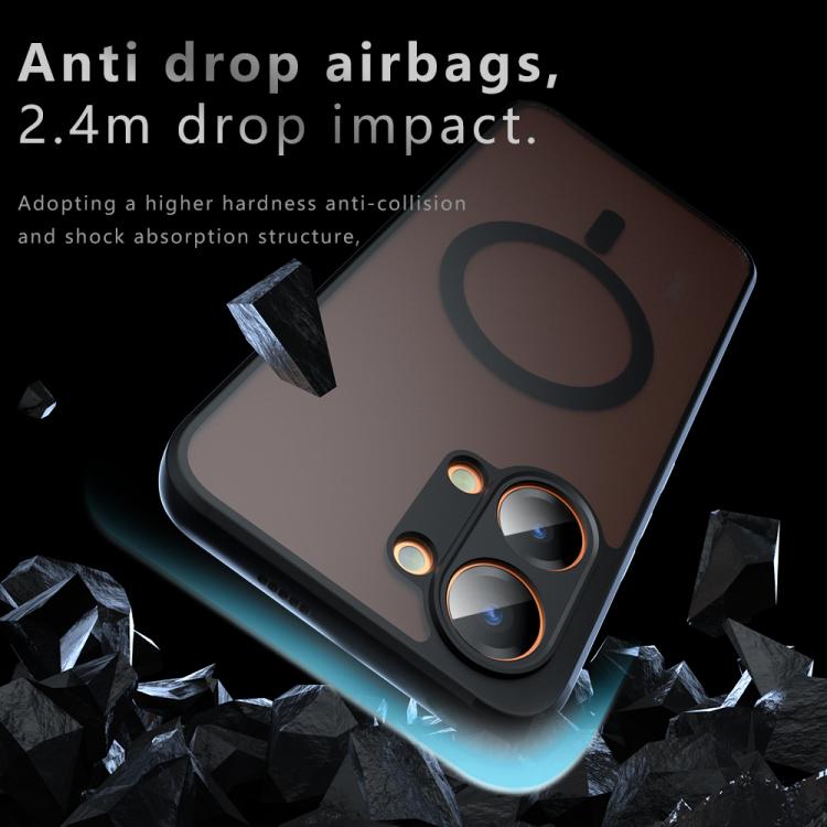 For Redmi Turbo 5 Max / Poco X8 Pro Max Armor MagSafe PC Hybrid TPU Phone Case - Frosted Black
