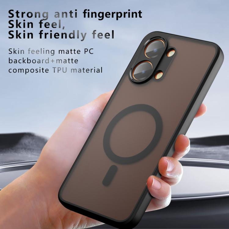 For Redmi Turbo 5 Max / Poco X8 Pro Max Armor MagSafe PC Hybrid TPU Phone Case - Frosted Black