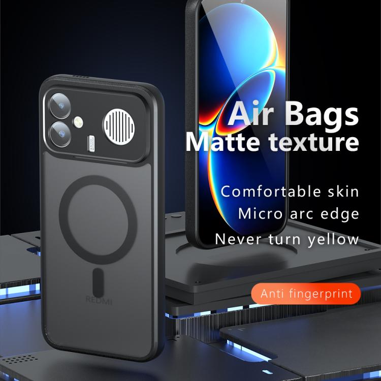 For Redmi K90 Max 5G Armor MagSafe PC Hybrid TPU Phone Case - Frosted Black