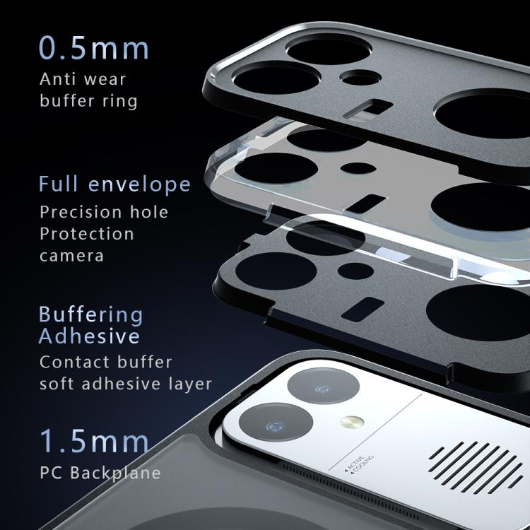 For Redmi K90 Max 5G Armor MagSafe PC Hybrid TPU Phone Case - Frosted Black