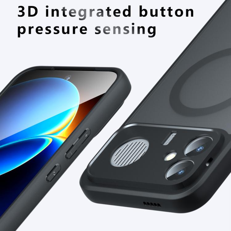 For Redmi K90 Max 5G Armor MagSafe PC Hybrid TPU Phone Case - Frosted Black