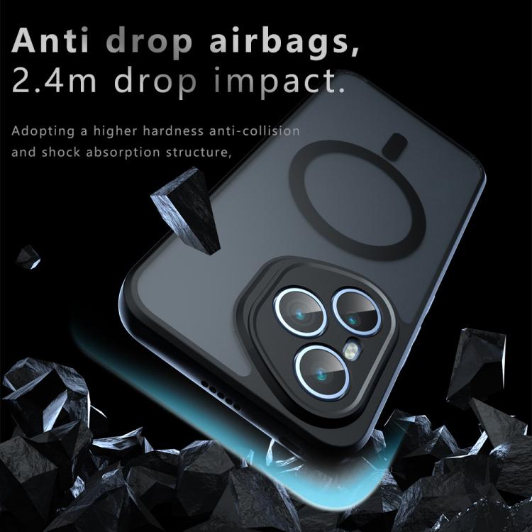 For Honor 400 Pro Global 160.8mm Armor MagSafe PC Hybrid TPU Phone Case - Frosted Black