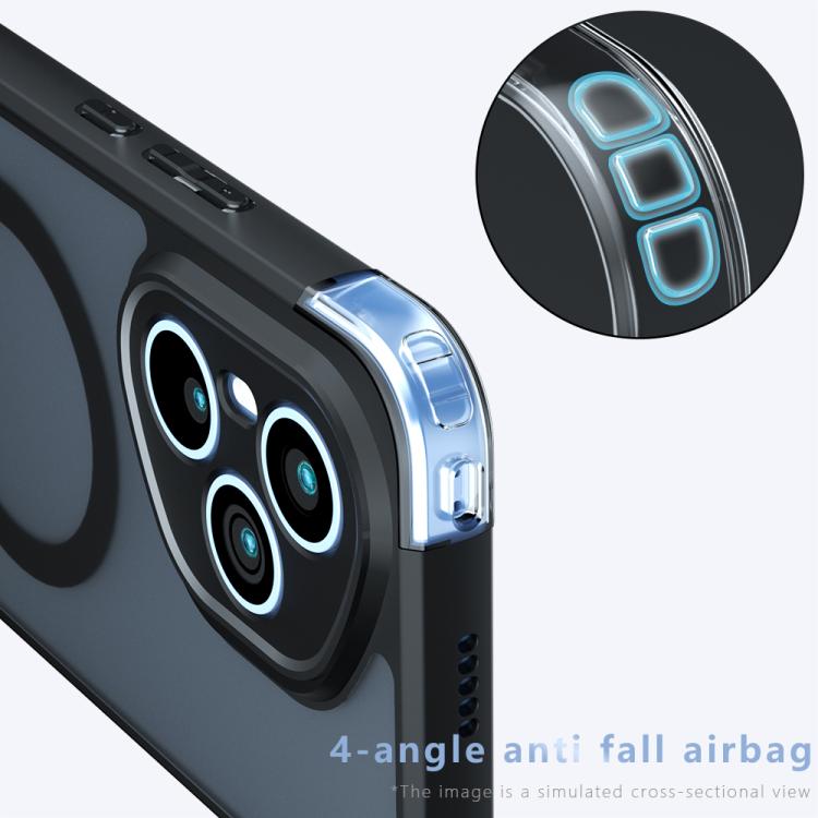 For Honor 400 Pro Global 160.8mm Armor MagSafe PC Hybrid TPU Phone Case - Frosted Black