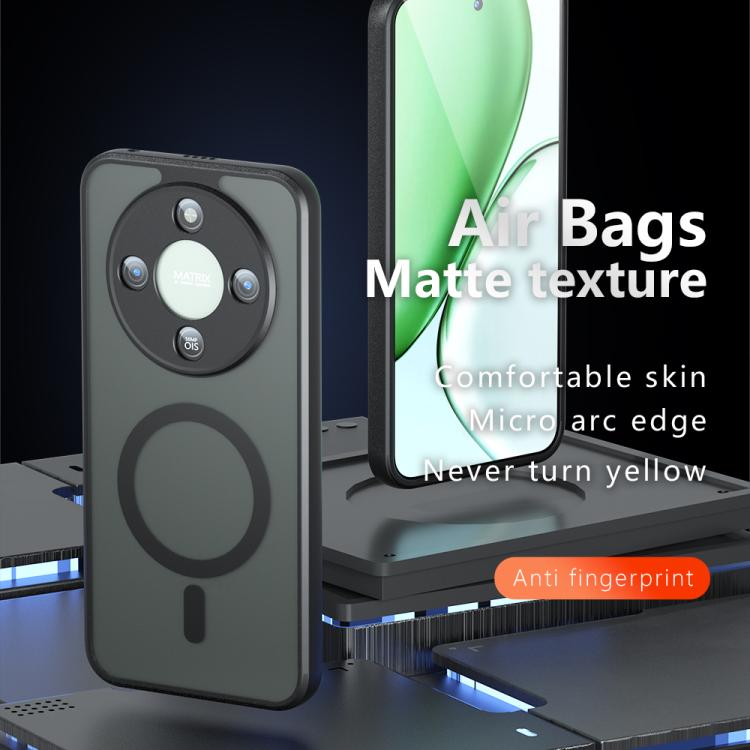 For Honor X70 5G / X9d 5G / Magic8 Lite Armor MagSafe PC Hybrid TPU Phone Case - Frosted Black