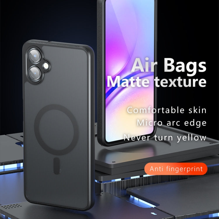 For Samsung Galaxy A06 4G Armor MagSafe PC Hybrid TPU Phone Case - Frosted Black