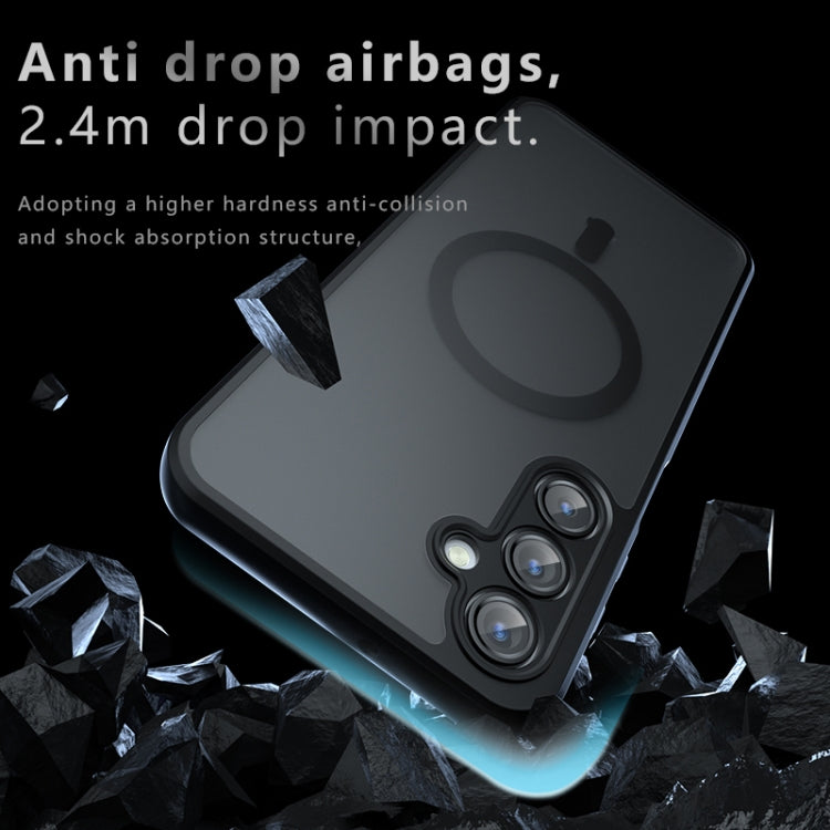 For Samsung Galaxy A16 5G / 4G Armor MagSafe PC Hybrid TPU Phone Case - Frosted Black