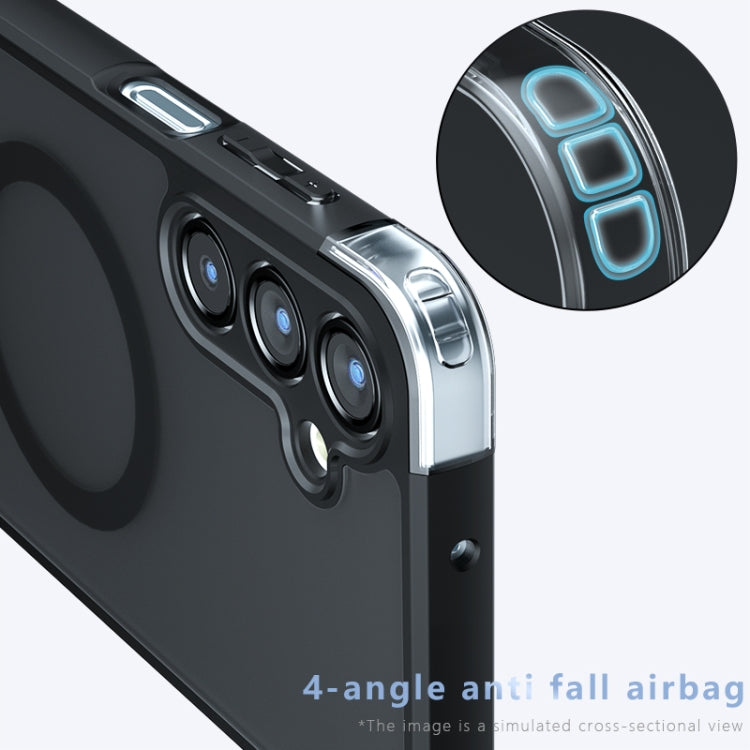 For Samsung Galaxy A16 5G / 4G Armor MagSafe PC Hybrid TPU Phone Case - Frosted Black