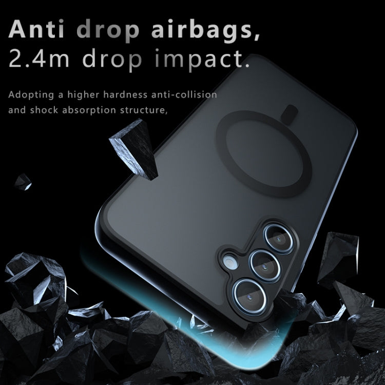For Samsung Galaxy A55 5G Armor MagSafe PC Hybrid TPU Phone Case - Frosted Black