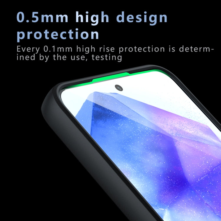For Samsung Galaxy A55 5G Armor MagSafe PC Hybrid TPU Phone Case - Frosted Black