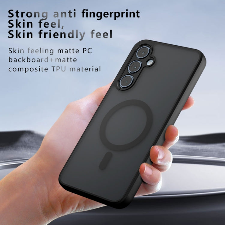 For Samsung Galaxy A55 5G Armor MagSafe PC Hybrid TPU Phone Case - Frosted Black