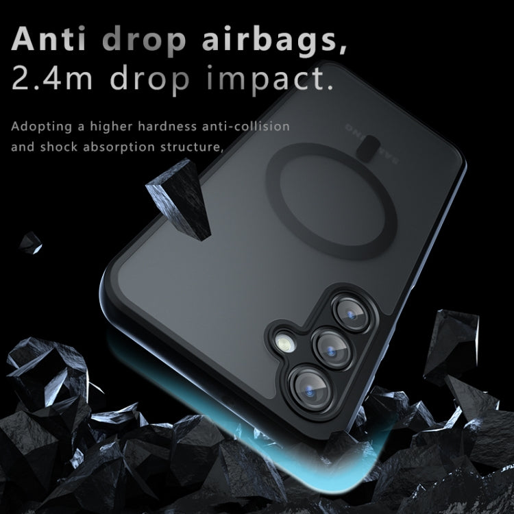 For Samsung Galaxy A56 5G Armor MagSafe PC Hybrid TPU Phone Case - Frosted Black